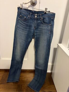 rag & bone Women's Straight-Leg The Dre Jeans in Blue Wash
